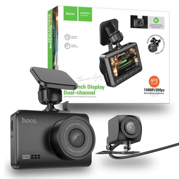 HOCO DV3 Driving Record with Screen Display Dash Front & Back Camera