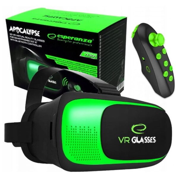 VIRTUAL REALITY 3D GLASSES FOR SMARTPHONES ESPERANZA WITH REMOTE CONTROLLER BT